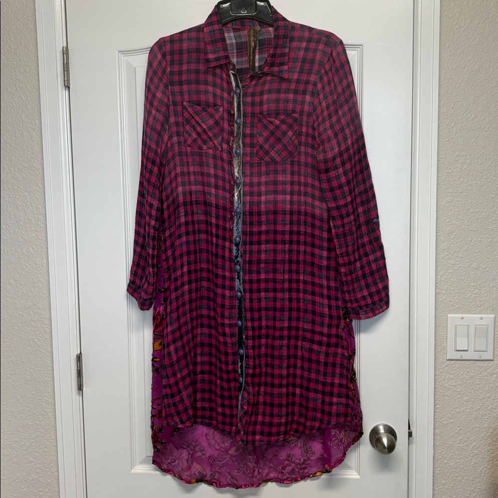 Aratta NWT bleeding hearts long sleeve dress/shirt